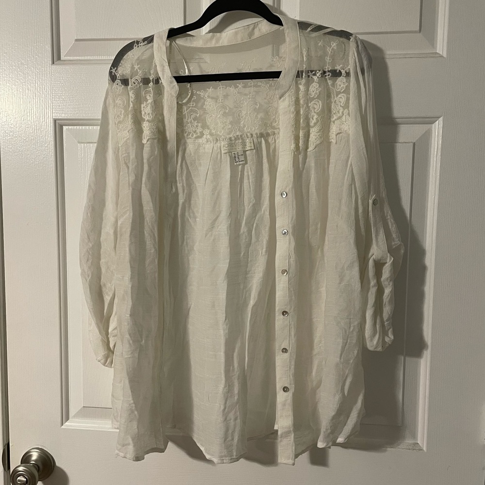 Forever 21+ white shirt